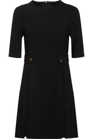 VERSACE Vestido Corto De Cady De Algodón