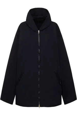Balenciaga Chaqueta De Sarga De Algodón Con Capucha