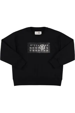 Maison Margiela Sudadera De Algodón Con Cuello Redondo