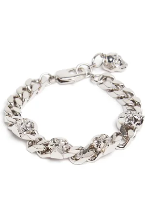 Alexander McQueen Brazalete De Cadena Con Calaveras