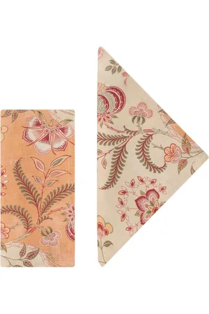 Cabana Set De 4 Servilletas Flor De Asli De Lino