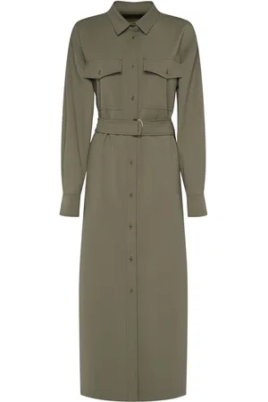 Max Mara Vestido Midi De Gabardina