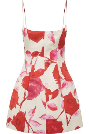 BLUMARINE Vestido Corto De Satén Estampado