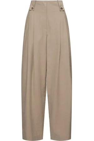 Nanushka Pantalones De Seda Con Cintura Alta