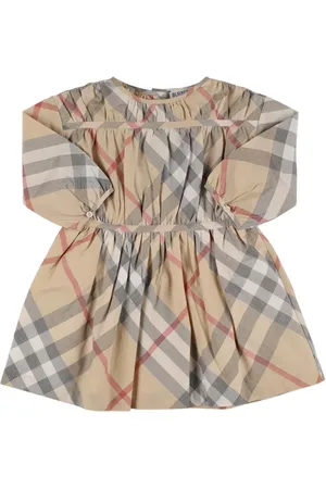 Burberry Vestido De Algodón Con Estampado A Cuadros