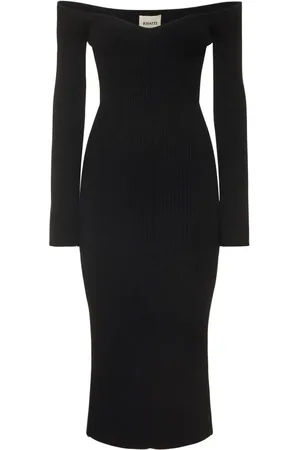 Khaite Vestido Midi De Viscosa Stretch