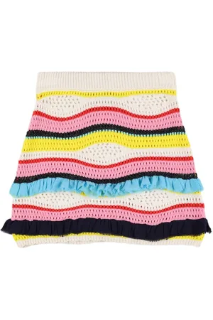 Msgm Falda De Punto De Algodón
