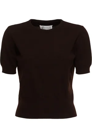 Maison Margiela Top De Punto De Lana Con Manga Corta