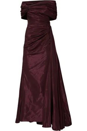 Zuhair Murad Vestido Largo Drapeado Con Hombros Descubiertos