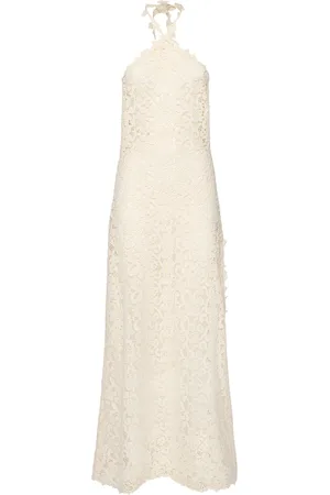 ERMANNO SCERVINO Vestido Largo De Encaje De Algodón