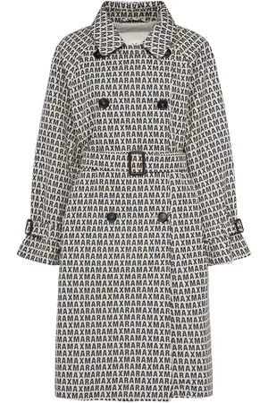 Max Mara Abrigo Trench De Jacquard