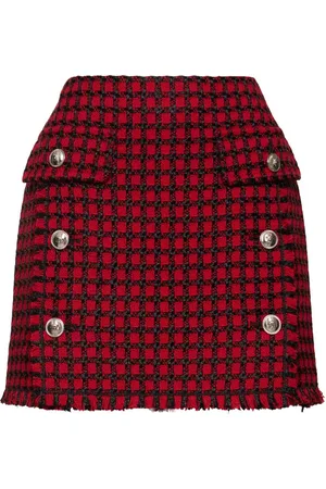 VERSACE Minifalda De Tweed De Lana