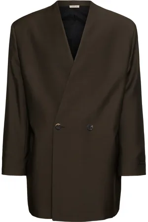 FEAR OF GOD Blazer De Lana Y Seda Sin Solapa