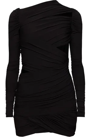 The Attico Vestido Corto De Jersey Stretch Drapeado
