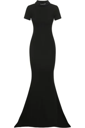 Balenciaga Vestido Largo De Algodón Jersey