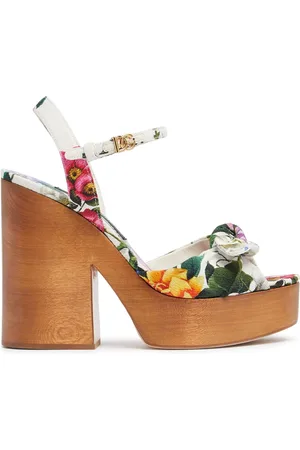 Dolce & Gabbana Sandalias Zuecos De Tela 85mm