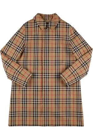 Burberry Abrigo Trench De Algodón Con Estampado