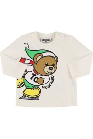 Moschino Camiseta De Algodón Jersey Con Manga Larga