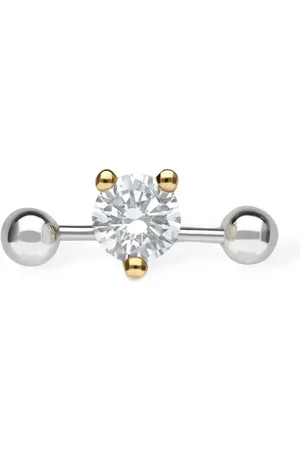 DELFINA DELETTREZ Pendiente Individual De Diamante 18kt