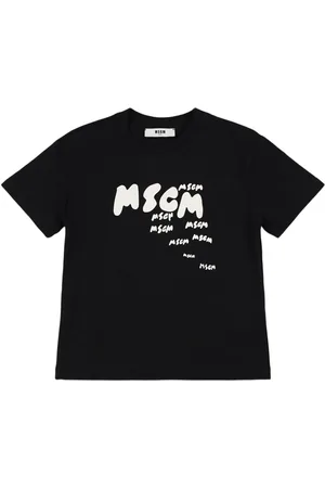 Msgm Camiseta De Jersey De Algodón Estampada