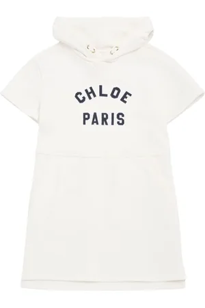 Chloé Vestido De Felpa De Algodón Con Logo