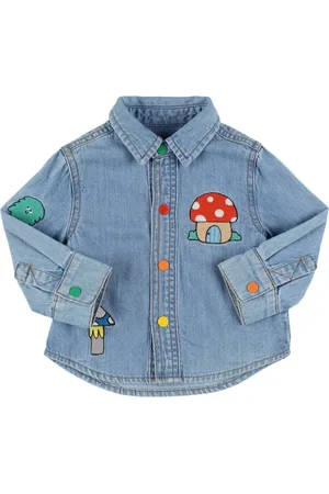 Stella McCartney Camisa De Denim De Algodón Bordada