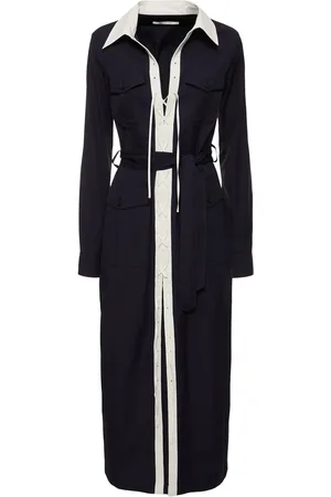 DRIES VAN NOTEN Vestido Camisero Maxi De Popelina De Algodón