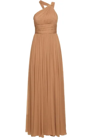 Michael Kors Vestido Largo De Seda Con Un Tirante