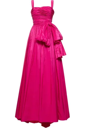 Zuhair Murad Vestido Largo De Tafetán Drapeado