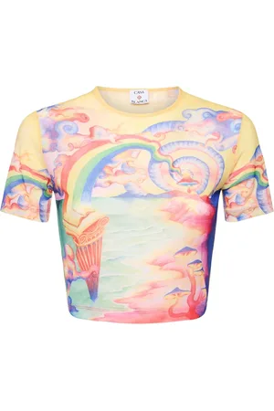 Casablanca Camiseta De Malla Estampada