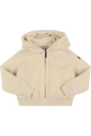 Moncler Chaqueta De Teddy Y Lana Con Cremallera