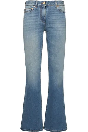 VALENTINO Jeans Acampanados De Denim Con Logo