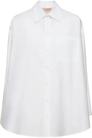 VALENTINO Camisa Oversize De Popelina De Algodón