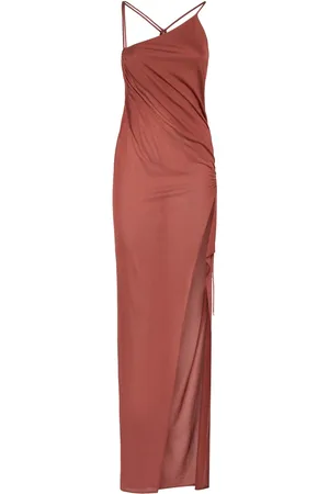 BLUMARINE Vestido Largo De Crepé De Viscosa