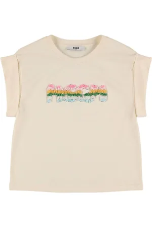Msgm Camiseta De Jersey De Algodón Con Logo