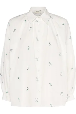 Max Mara Camisa De Popelina Bordada