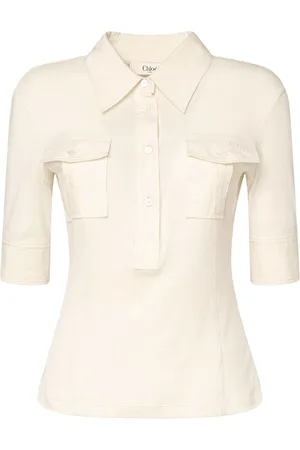Chloé Camisa De Algodón Con Manga Corta