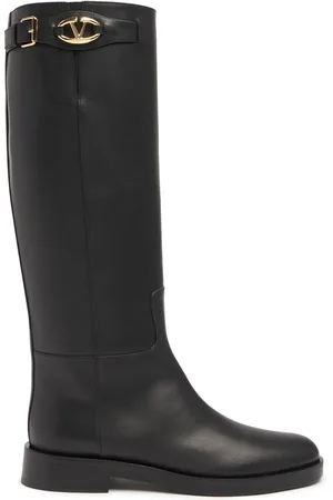 VALENTINO GARAVANI Botas Altas De Piel 30mm