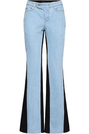 MUGLER Jeans Acampanados De Denim De Algodón