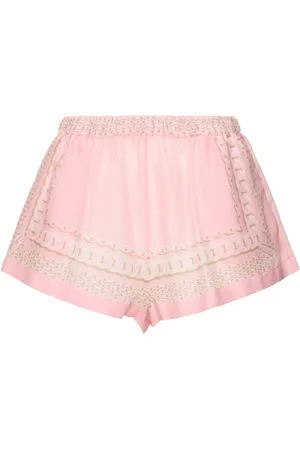 VERSACE Shorts De Voilé Estampado