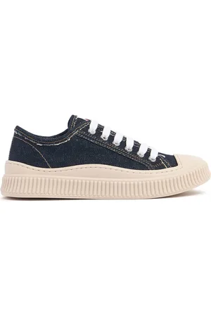 Marni Sneakers De Denim Con Cordones Y Logo