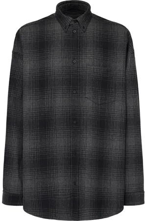 Balenciaga Camisa Oversize Con Cuadros