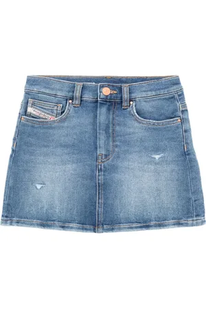 Diesel Falda De Denim De Algodón Stretch