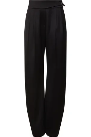 Brunello Cucinelli Pantalones De Satén De Lana