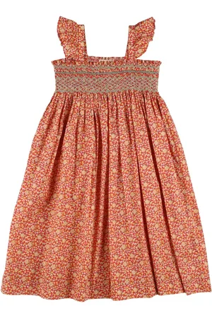 BONPOINT Vestido De Muselina De Algodón Estampado