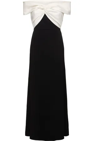 Roland Mouret Vestido Maxi De Cady Con Hombros Descubiertos