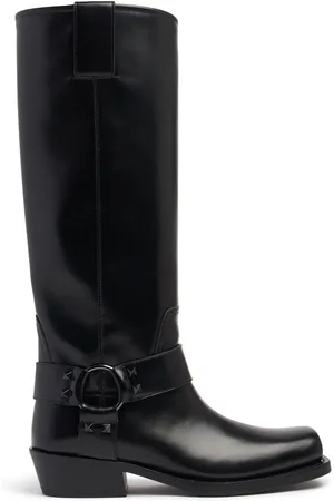 VALENTINO GARAVANI Botas Biker De Piel 40mm
