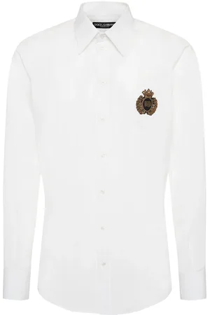 Dolce & Gabbana Camisa De Popelina De Algodón Bordado