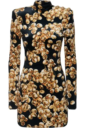 Balmain Vestido Corto De Terciopelo