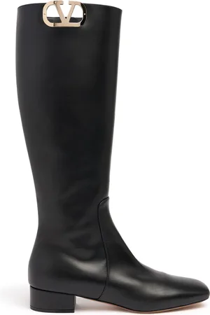 VALENTINO GARAVANI Botas Altas De Piel 30mm